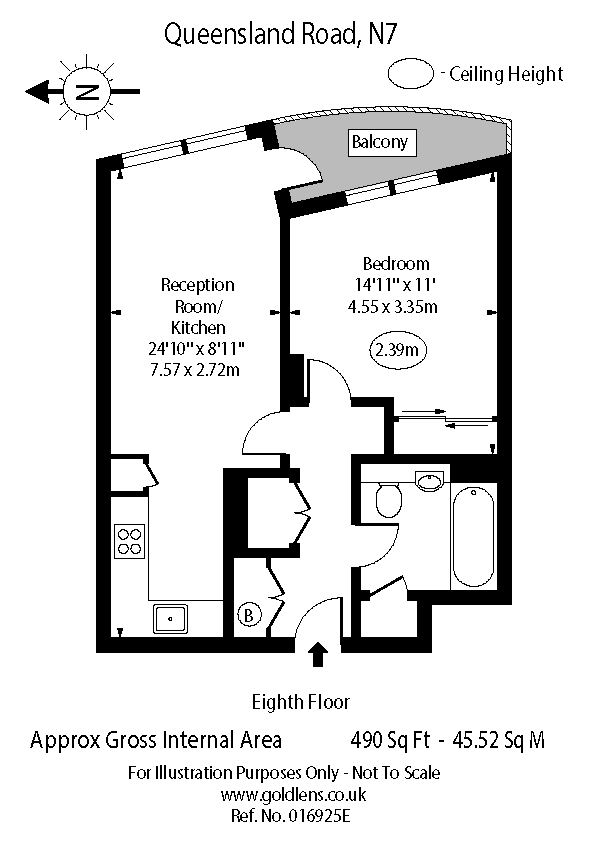Квартира в Лондоне, Великобритания, 46 м² - фото 12