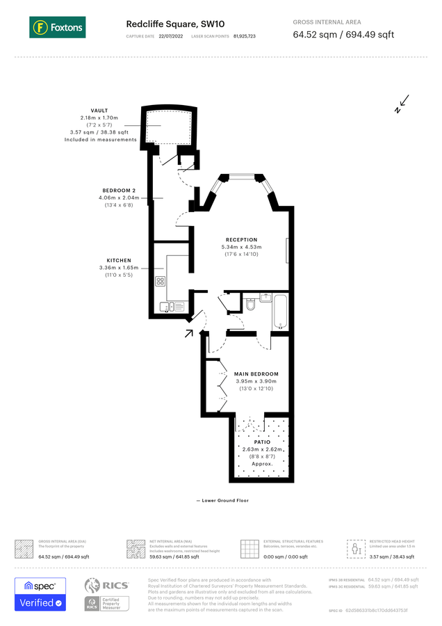 Квартира в Лондоне, Великобритания, 65 м² - фото 12