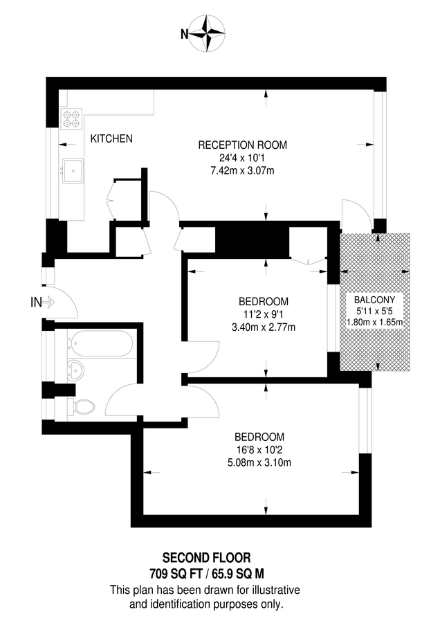 Квартира в Лондоне, Великобритания, 66 м² - фото 12