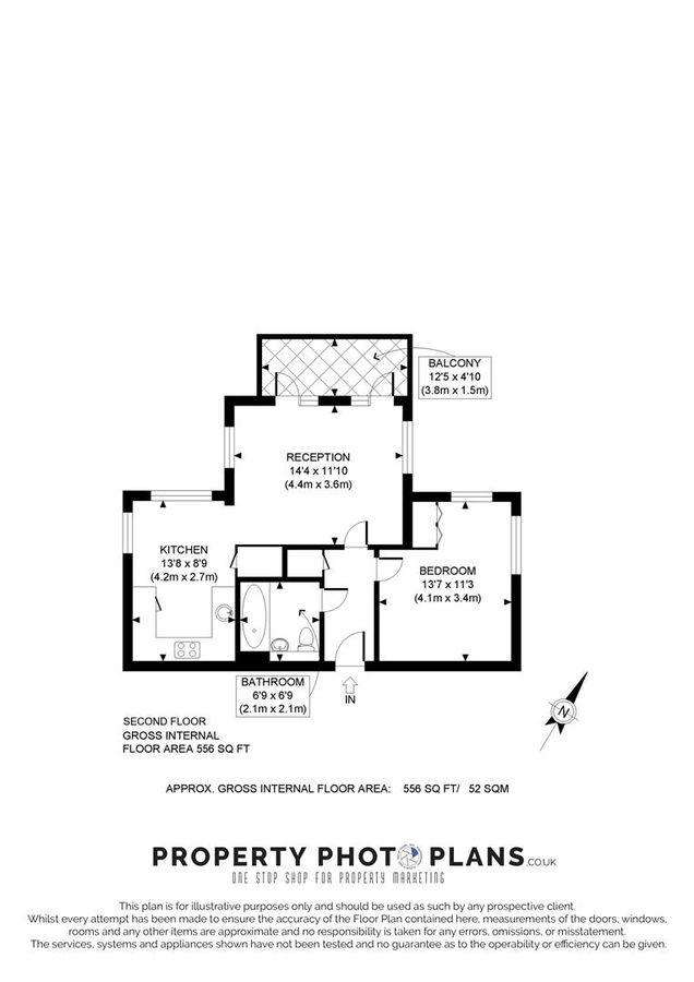 Квартира в Лондоне, Великобритания, 55 м² - фото 13