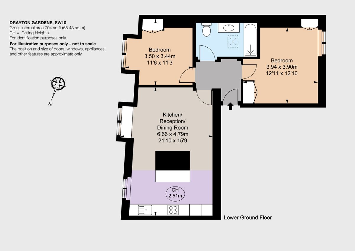 Квартира в Лондоне, Великобритания, 65 м² - фото 13