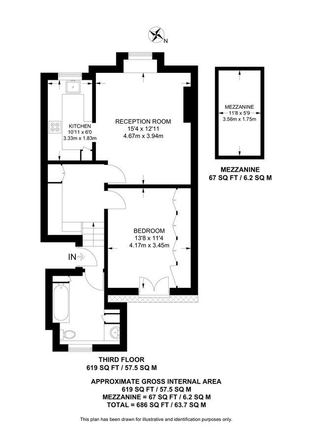 Квартира в Лондоне, Великобритания, 64 м² - фото 13