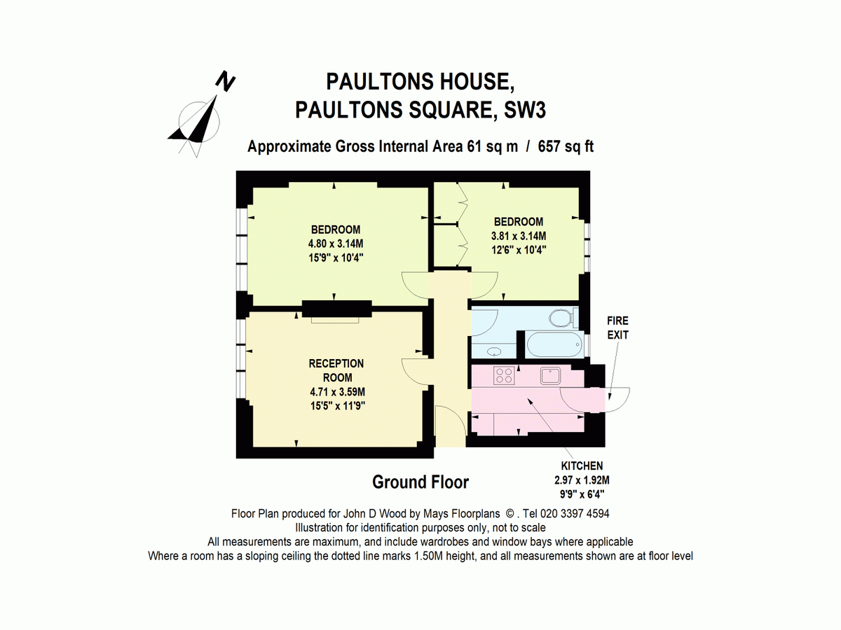 Квартира в Лондоне, Великобритания, 61 м² - фото 13