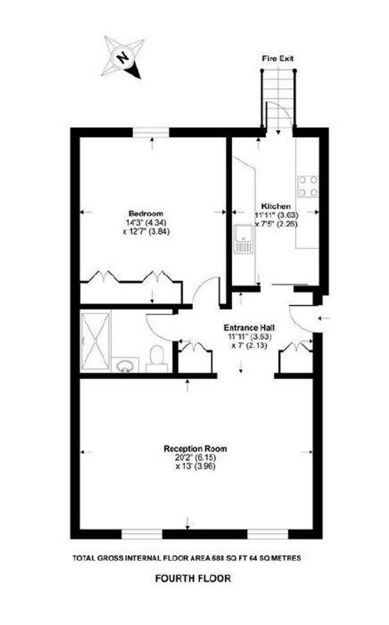 Квартира в Лондоне, Великобритания, 64 м² - фото 13