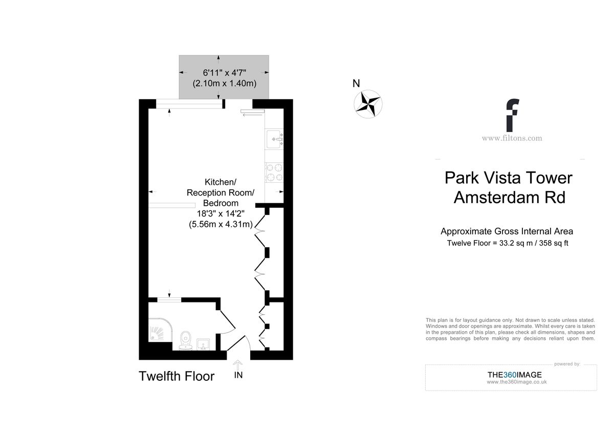 Квартира в Лондоне, Великобритания, 33 м² - фото 13