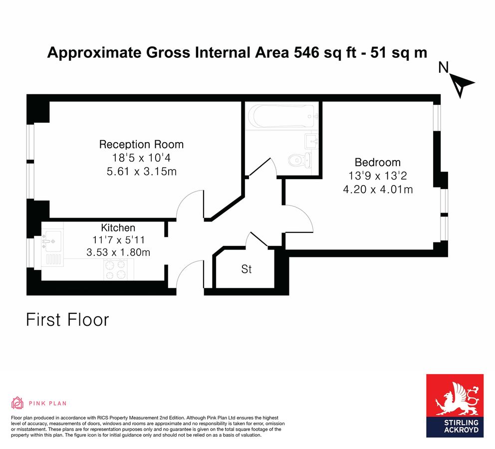 Квартира в Лондоне, Великобритания, 51 м² - фото 13