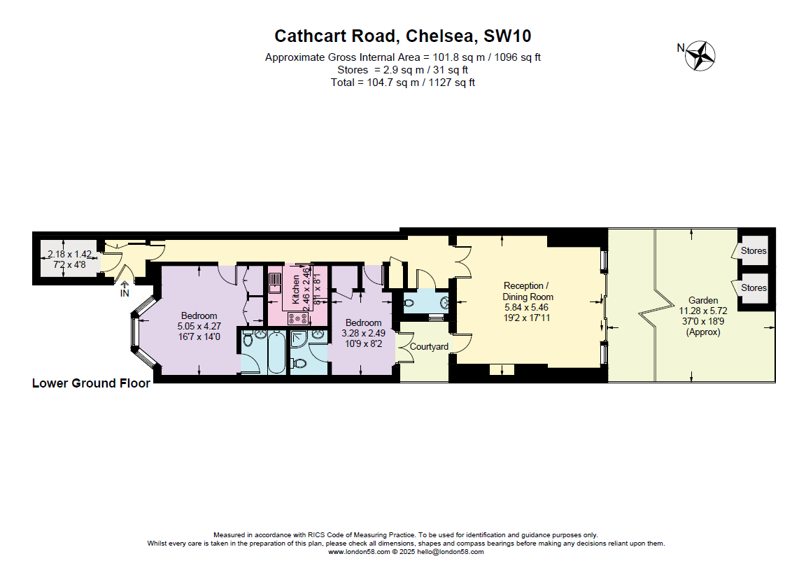 Квартира в Лондоне, Великобритания, 105 м² - фото 14