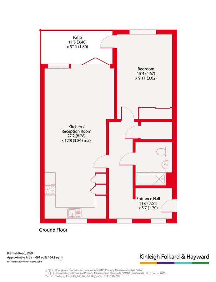 Квартира в Лондоне, Великобритания, 64 м² - фото 14