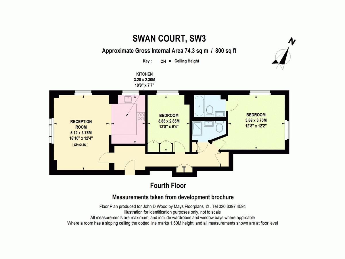 Квартира в Лондоне, Великобритания, 74 м² - фото 14