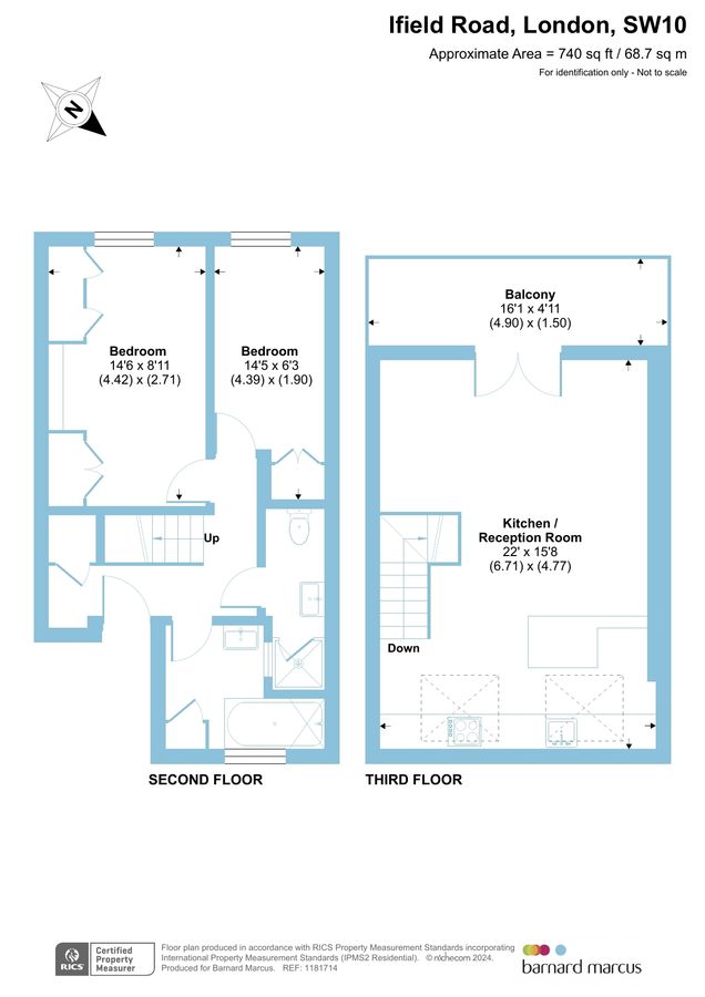 Квартира в Лондоне, Великобритания, 69 м² - фото 15