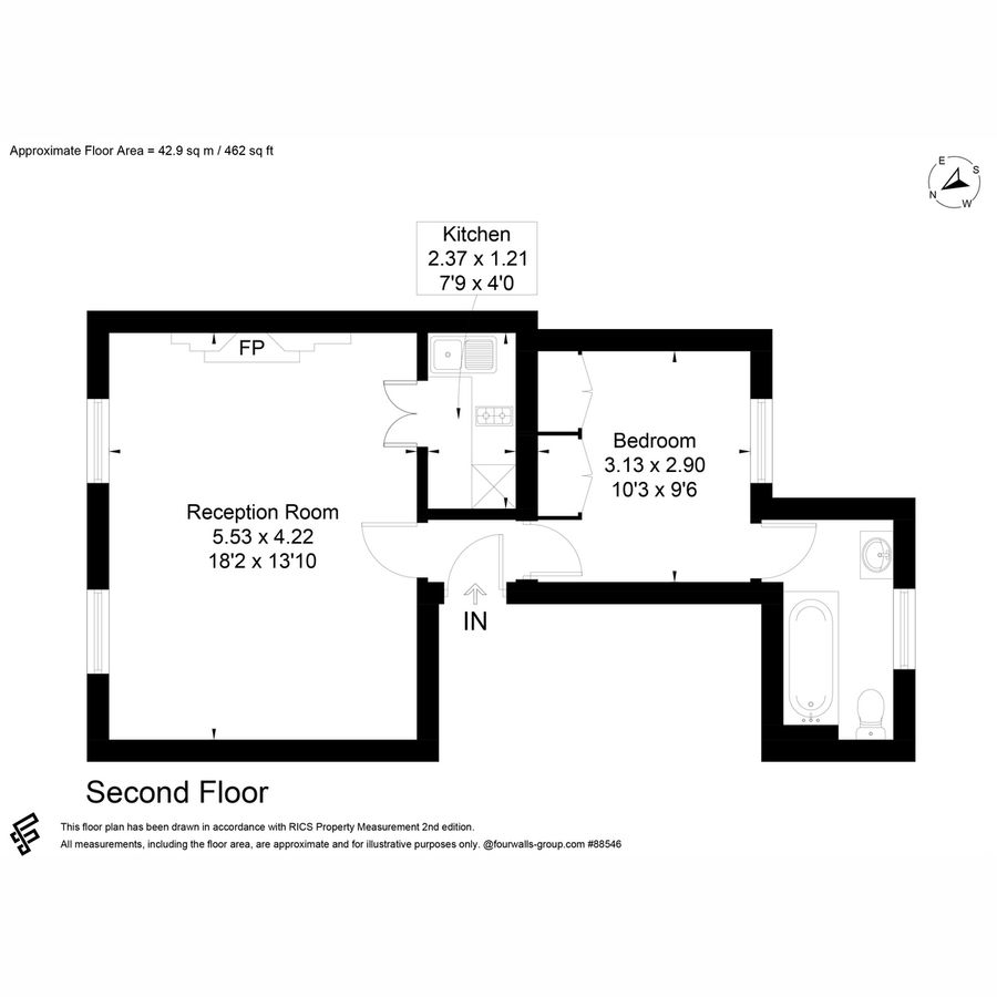 Квартира в Лондоне, Великобритания, 43 м² - фото 15
