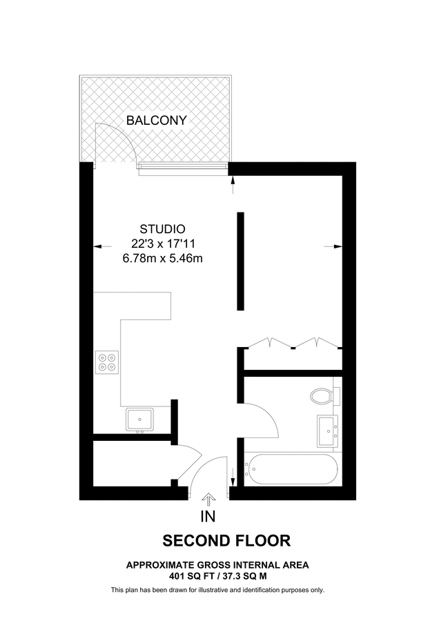 Квартира в Лондоне, Великобритания, 37 м² - фото 15