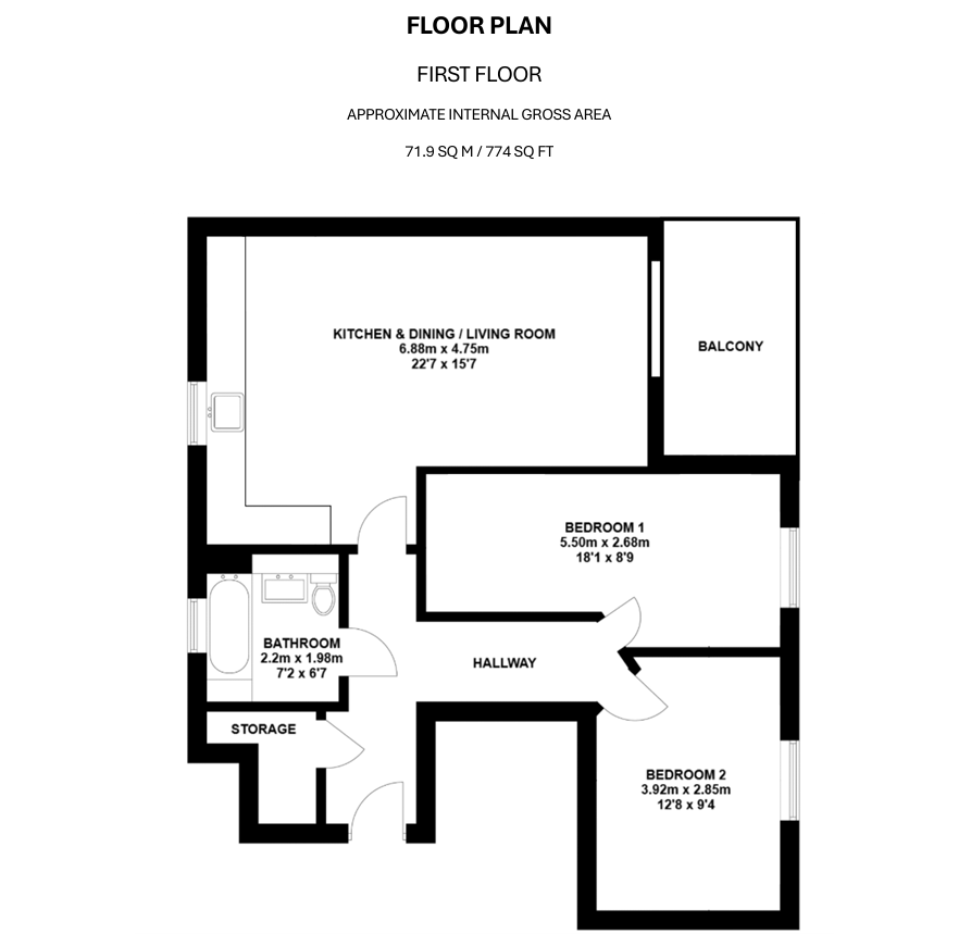 Квартира в Лондоне, Великобритания, 72 м² - фото 15