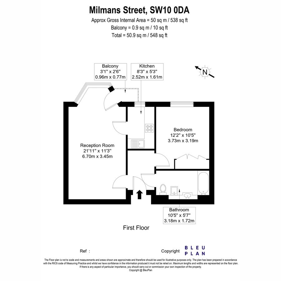 Квартира в Лондоне, Великобритания, 51 м² - фото 16