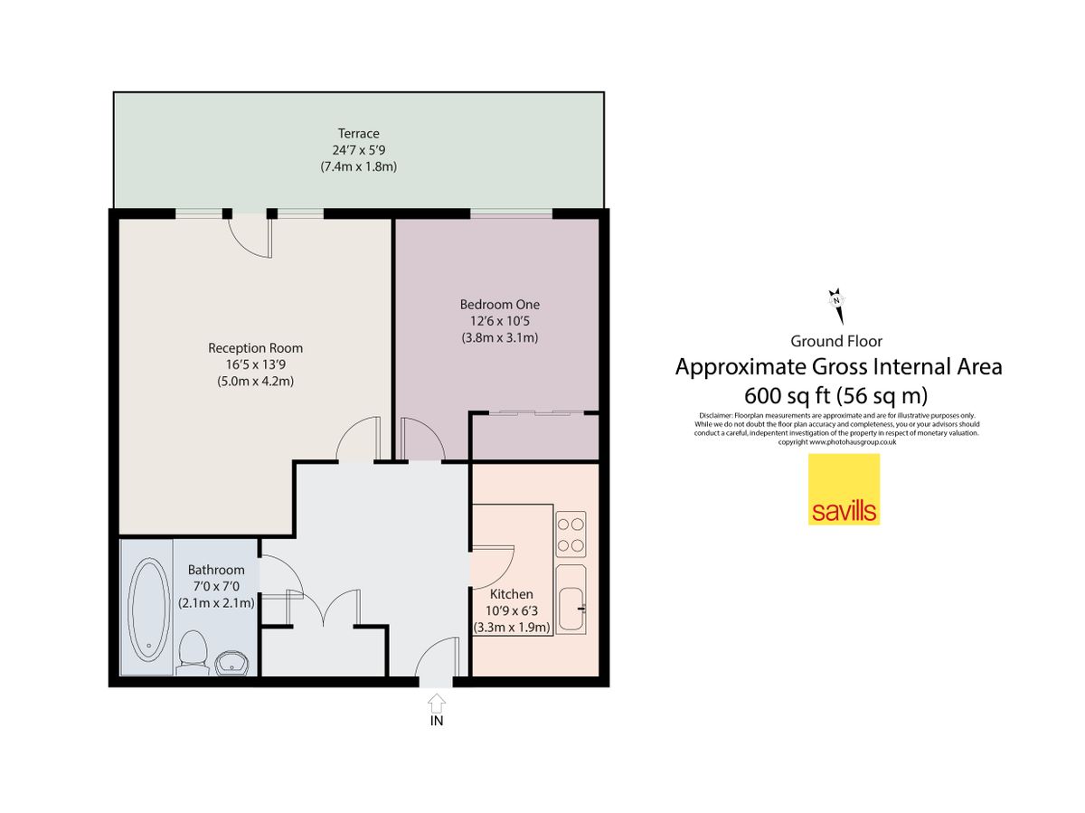 Квартира в Лондоне, Великобритания, 56 м² - фото 16