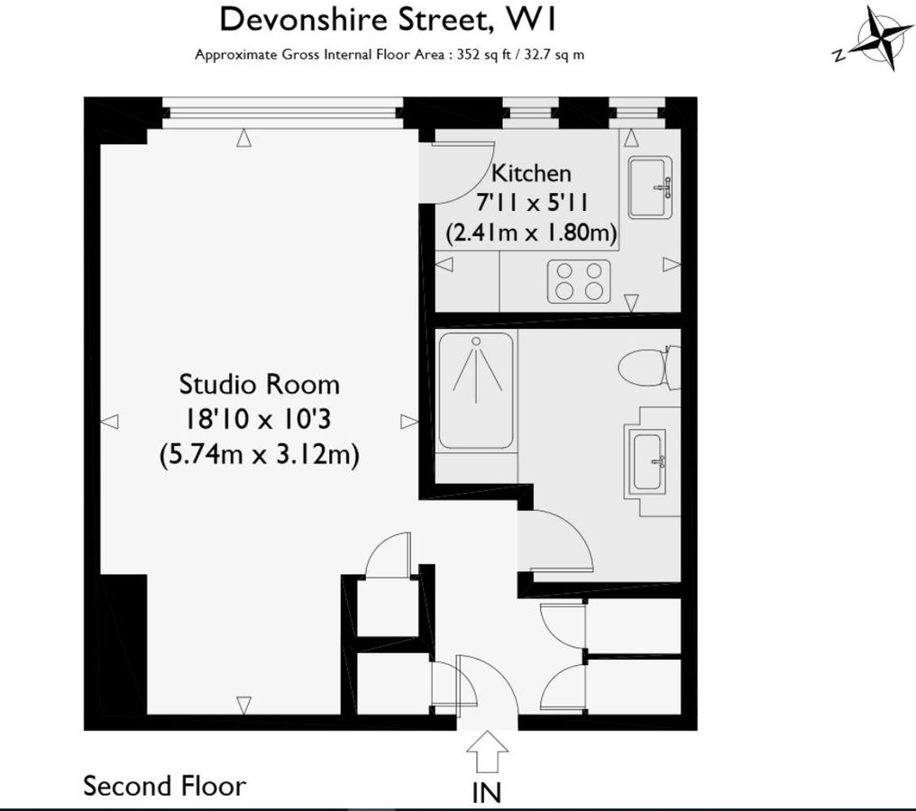 Квартира в Лондоне, Великобритания, 33 м² - фото 17