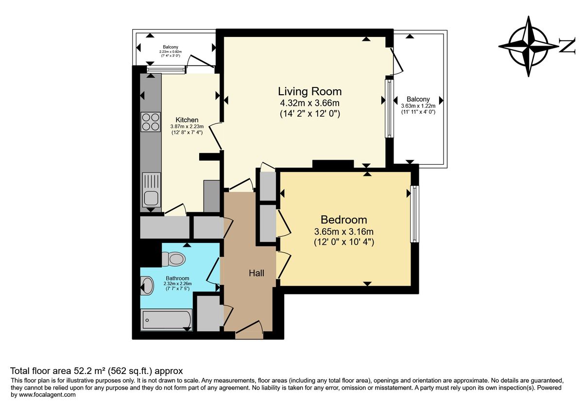 Квартира в Лондоне, Великобритания, 52 м² - фото 17