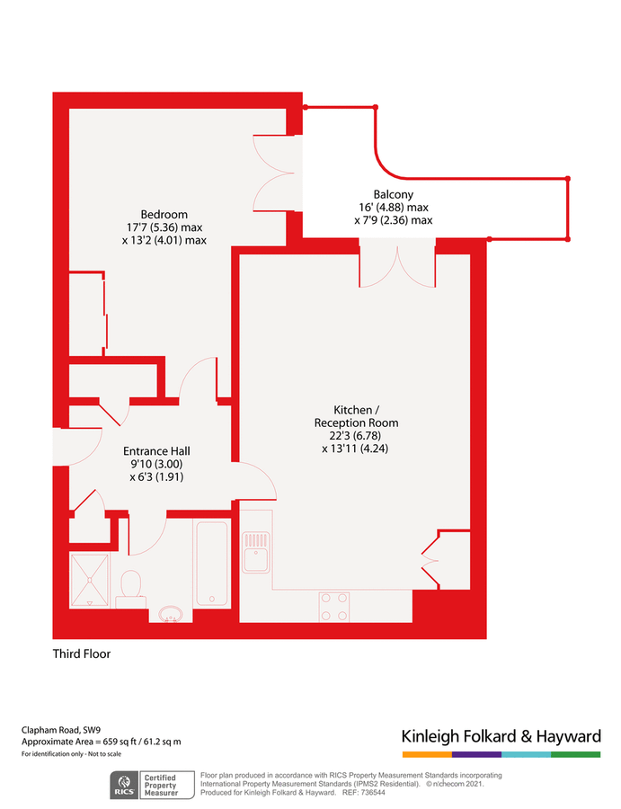 Квартира в Лондоне, Великобритания, 61 м² - фото 19
