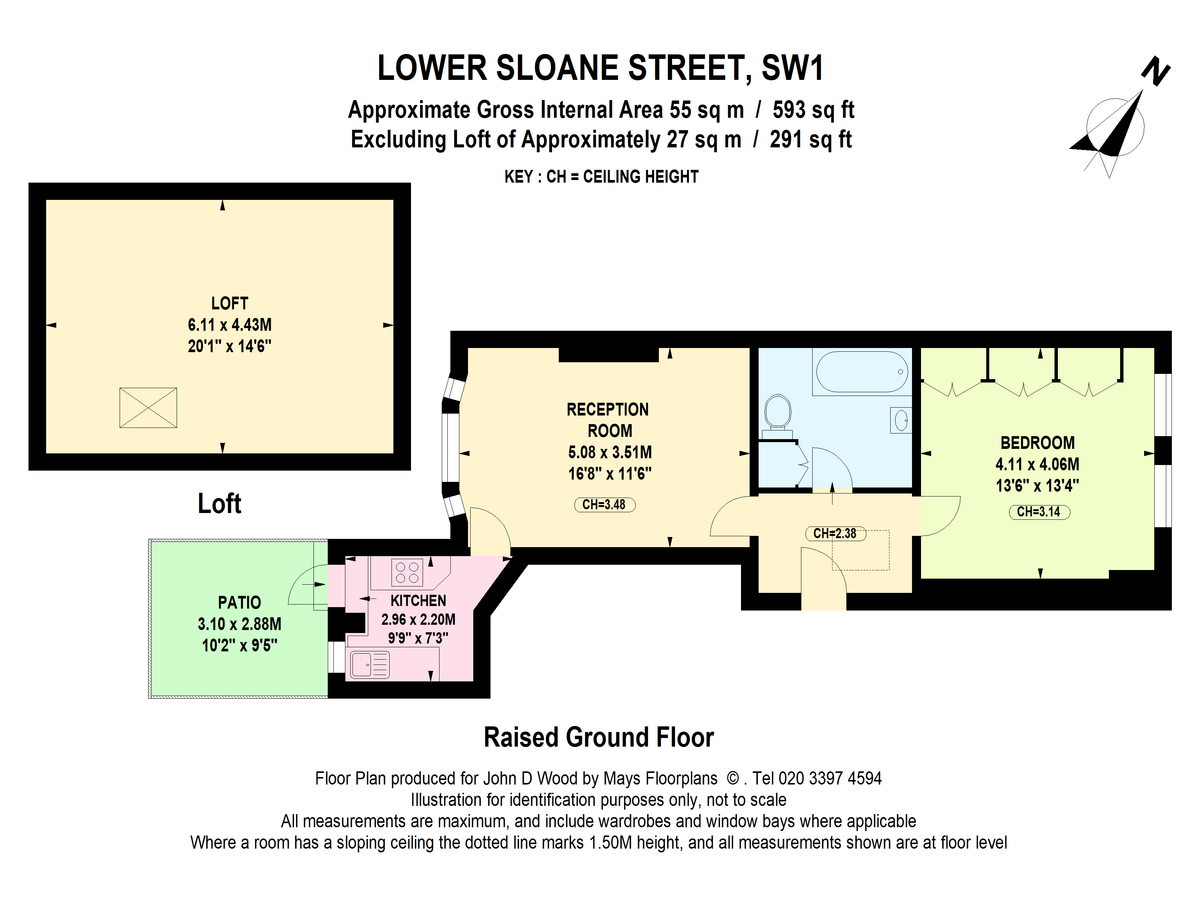 Квартира в Лондоне, Великобритания, 55 м² - фото 13