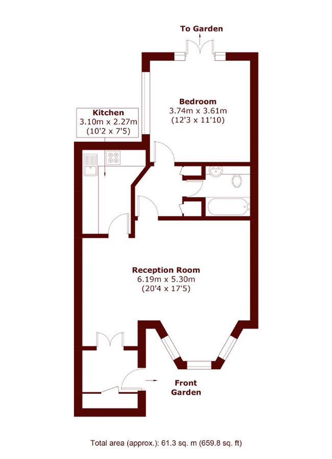 Квартира в Лондоне, Великобритания, 61 м² - фото 7