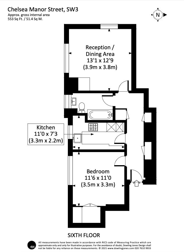 Квартира в Лондоне, Великобритания, 51 м² - фото 10