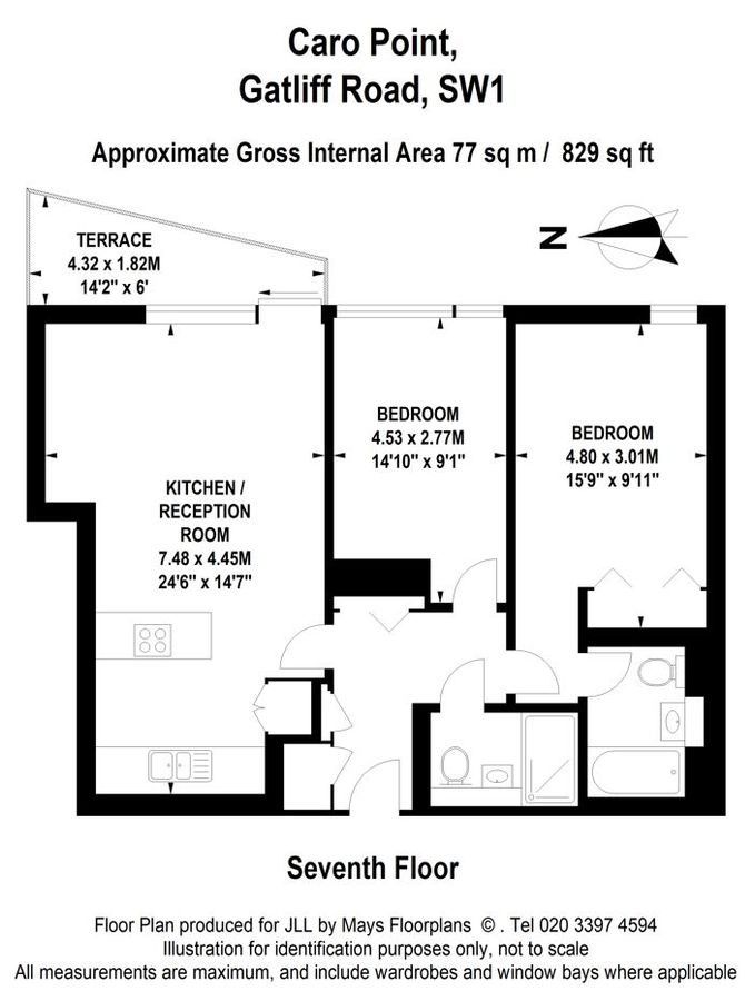 Квартира в Лондоне, Великобритания, 77 м² - фото 12