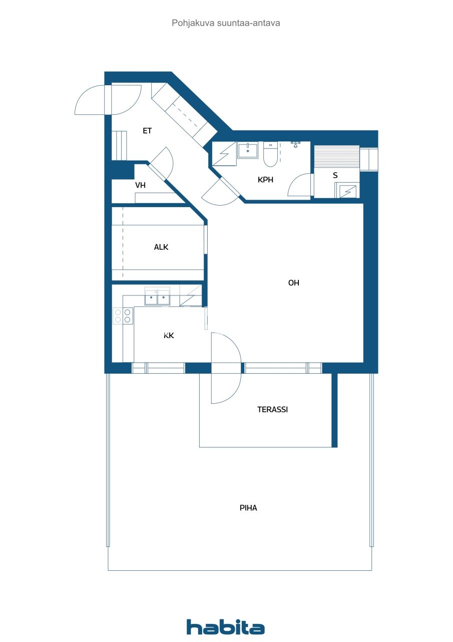 Апартаменты в Тампере, Финляндия, 42.5 м² - фото 2