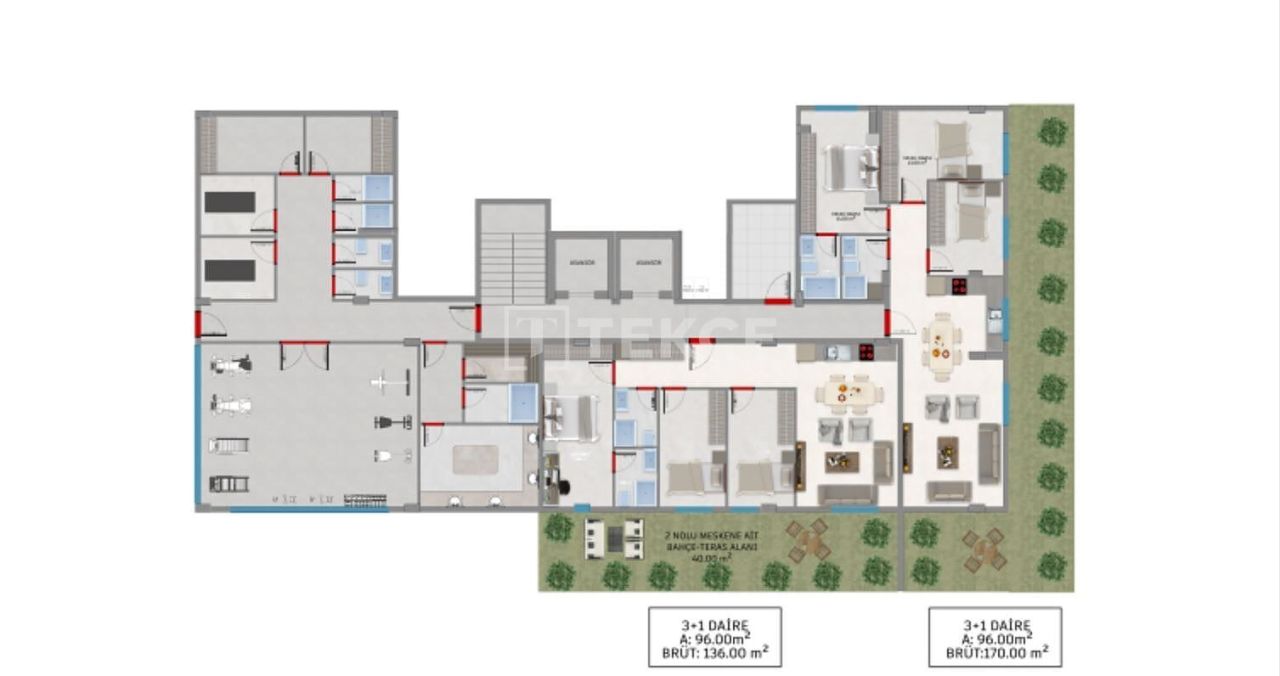 Апартаменты в Алании, Турция, 136 м² - фото 16