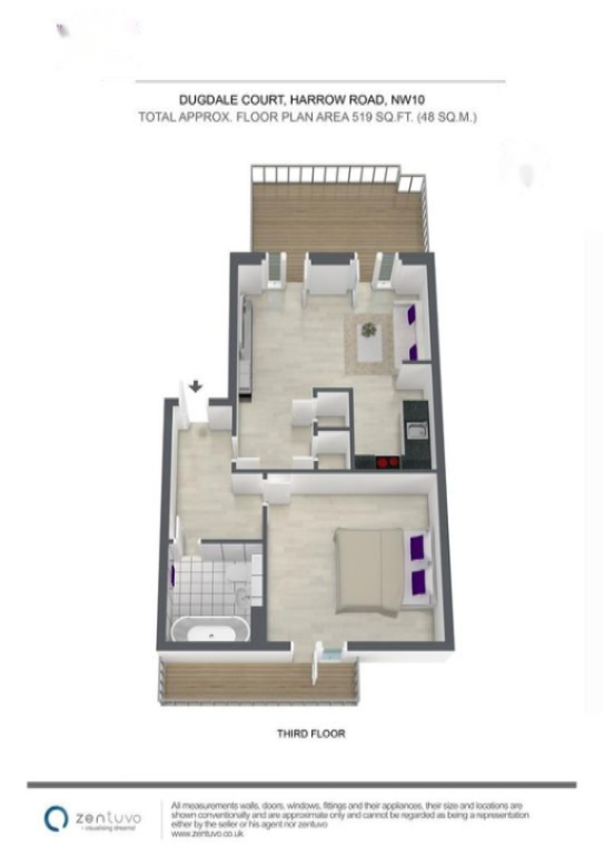 Квартира в Лондоне, Великобритания, 48 м² - фото 5