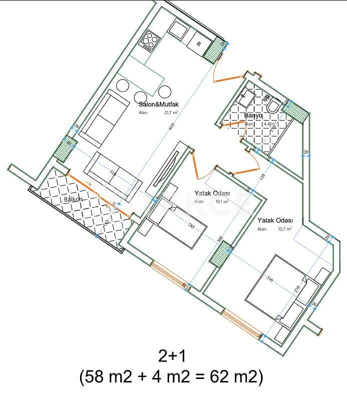 Пентхаус в Алании, Турция, 125 м² - фото 13