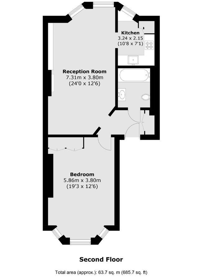 Квартира в Лондоне, Великобритания, 64 м² - фото 5