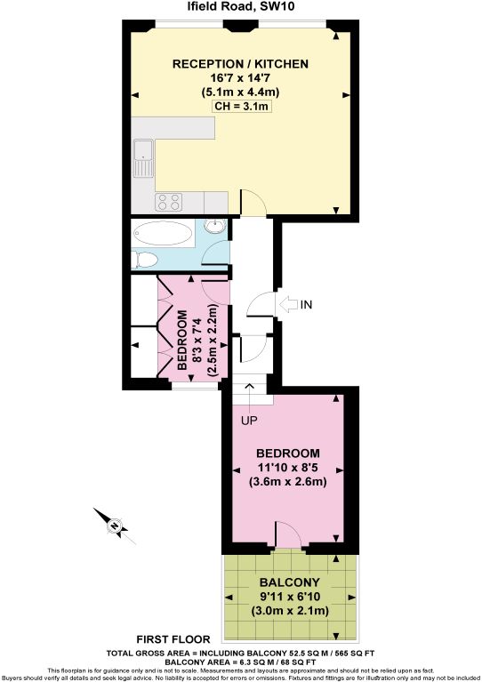 Квартира в Лондоне, Великобритания, 47 м² - фото 9