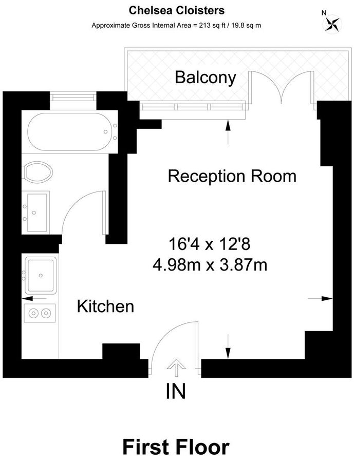 Квартира в Лондоне, Великобритания, 20 м² - фото 11
