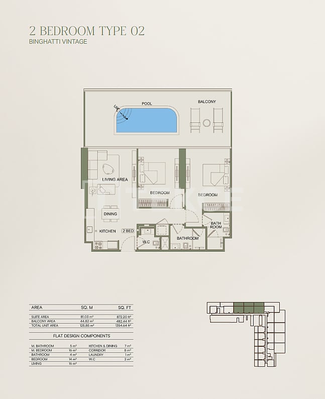 Апартаменты Маджан, ОАЭ, 117 м² - фото 12