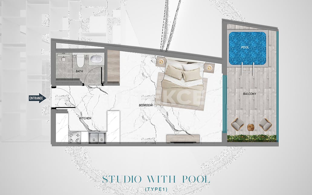 Апартаменты Маджан, ОАЭ, 41 м² - фото 14