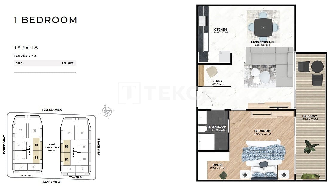 Апартаменты в Дубае, ОАЭ, 304 м² - фото 15