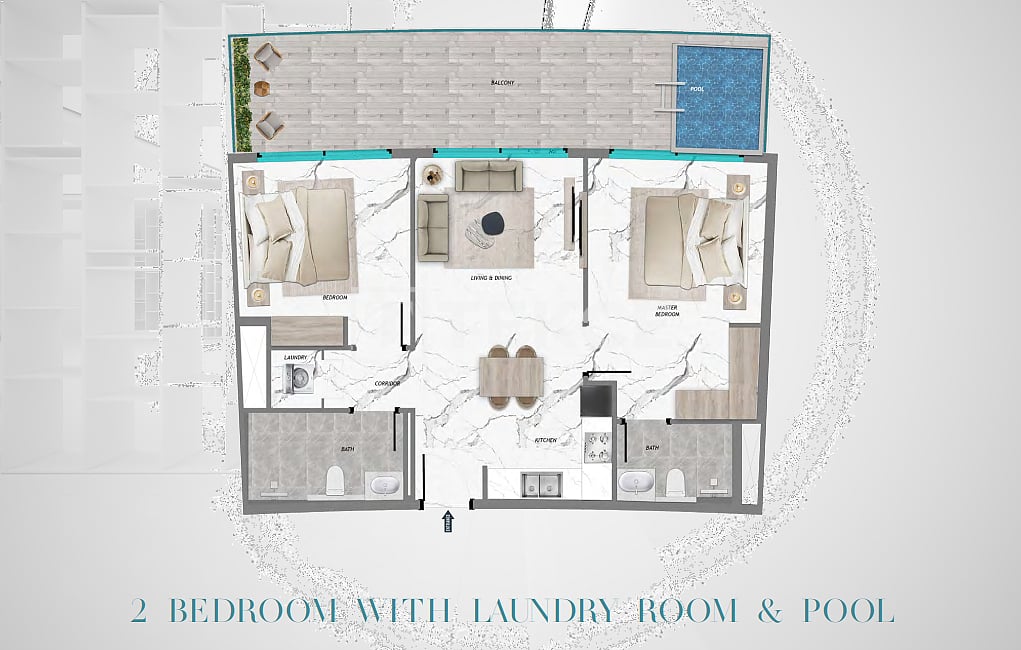 Апартаменты Маджан, ОАЭ, 41 м² - фото 17