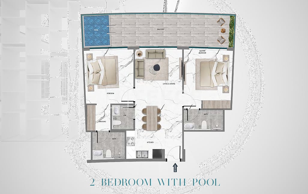 Апартаменты Маджан, ОАЭ, 75 м² - фото 18