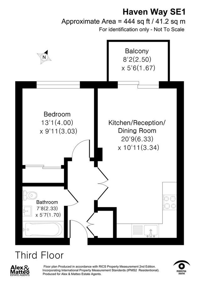 Квартира в Лондоне, Великобритания, 41 м² - фото 14