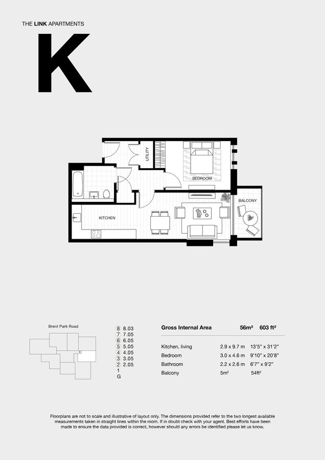 Квартира в Лондоне, Великобритания, 56 м² - фото 14