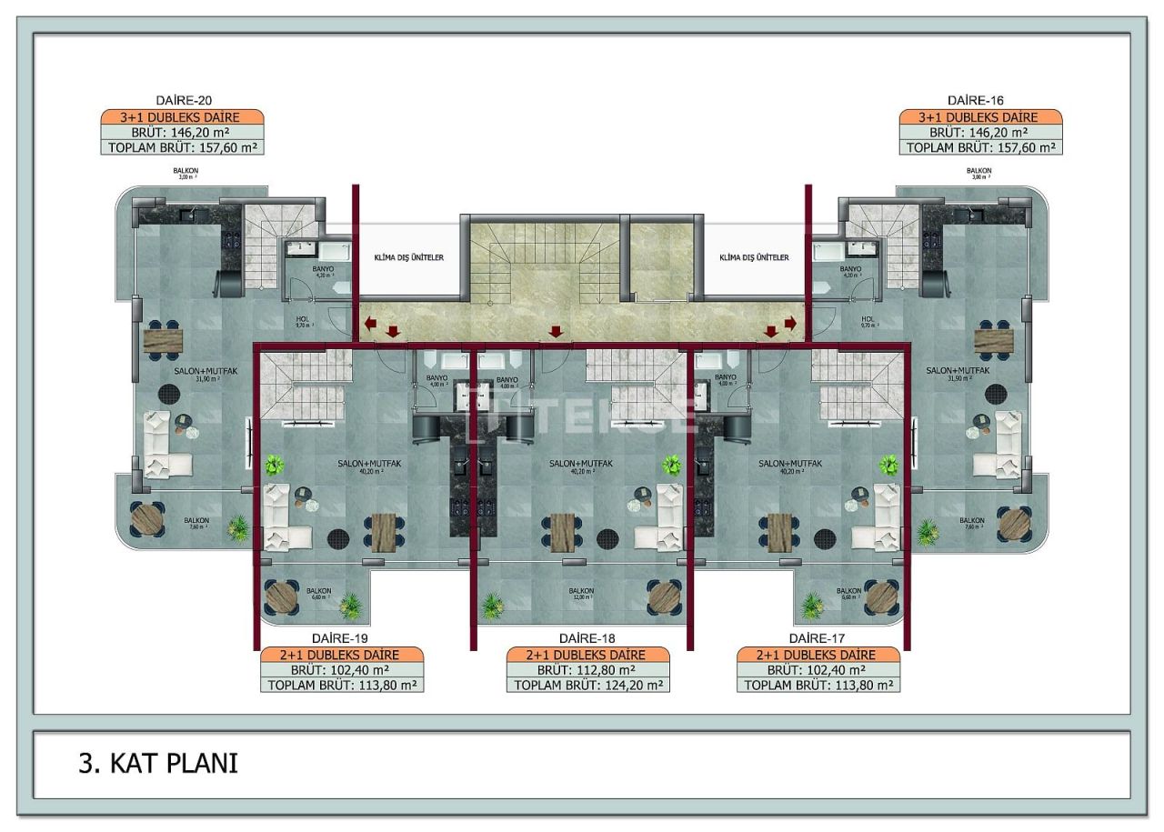 Апартаменты в Алании, Турция, 134 м² - фото 13