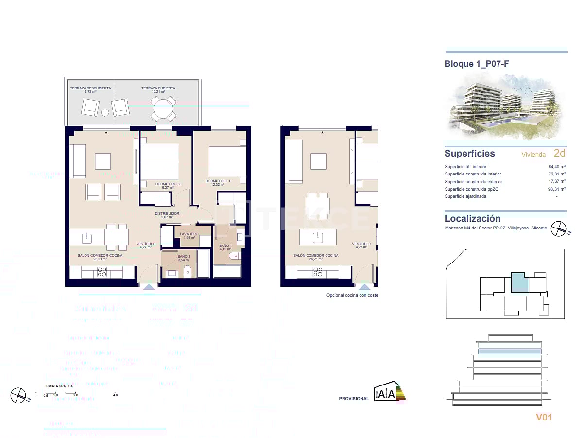 Апартаменты в Вильяхойосе, Испания, 80 м² - фото 18