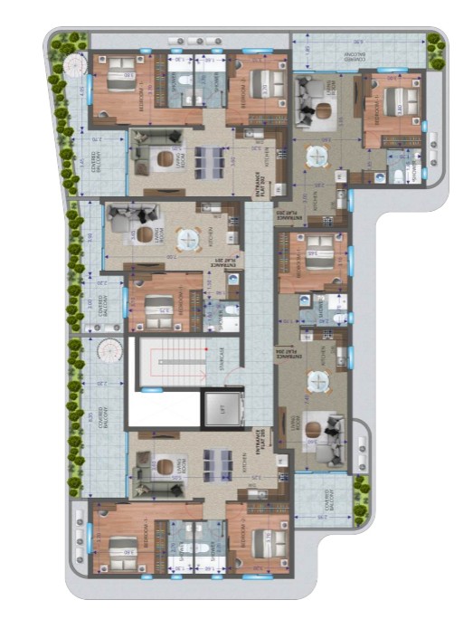 Апартаменты в Ларнаке, Кипр, 59 м² - фото 1