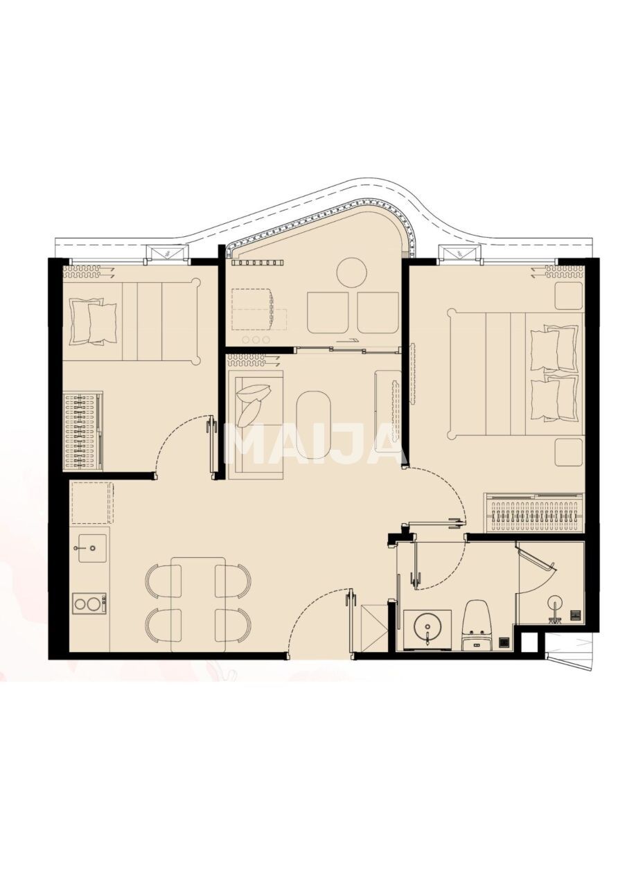 Апартаменты на острове Пхукет, Таиланд, 46 м² - фото 2