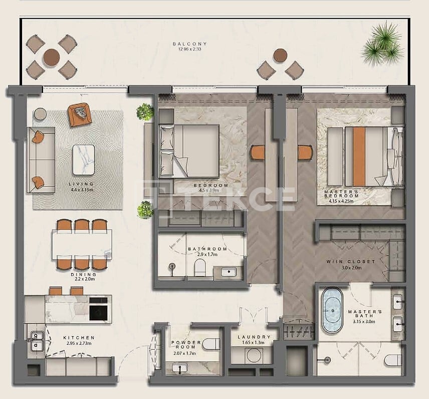 Пентхаус Остров Саадият, ОАЭ, 1 284 м² - фото 10