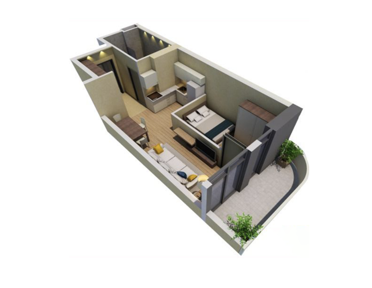 Квартира в Батуми, Грузия, 43.7 м² - фото 1