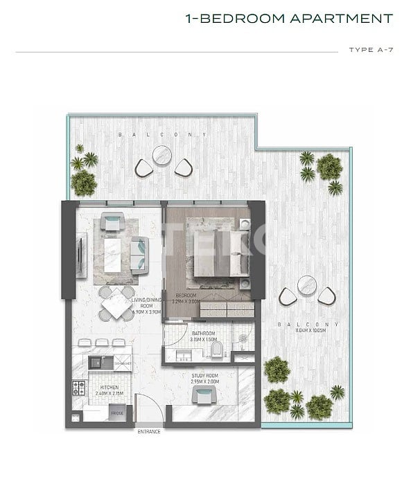 Апартаменты Дамак Хиллз, ОАЭ, 94 м² - фото 12