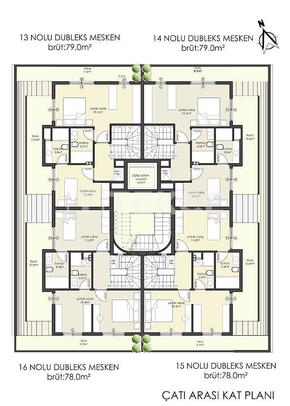 Апартаменты в Алании, Турция, 73 м² - фото 12