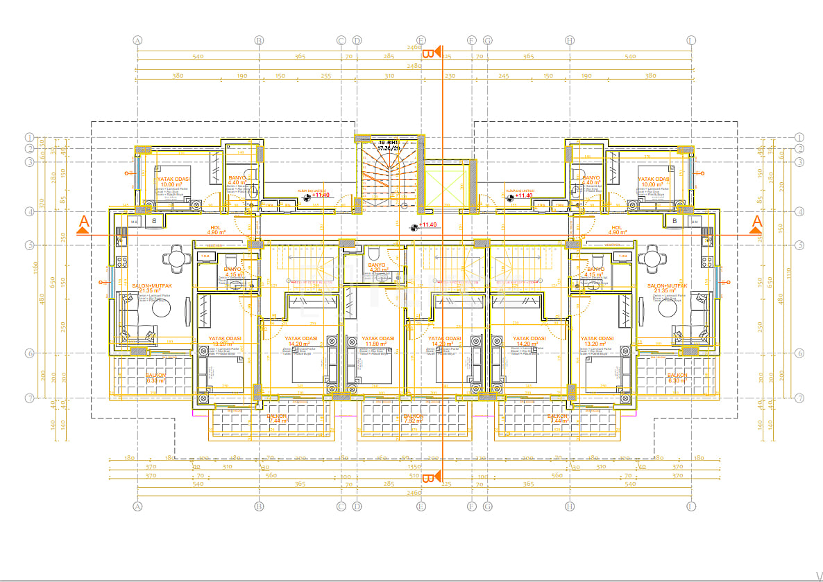 Апартаменты в Алании, Турция, 55 м² - фото 16