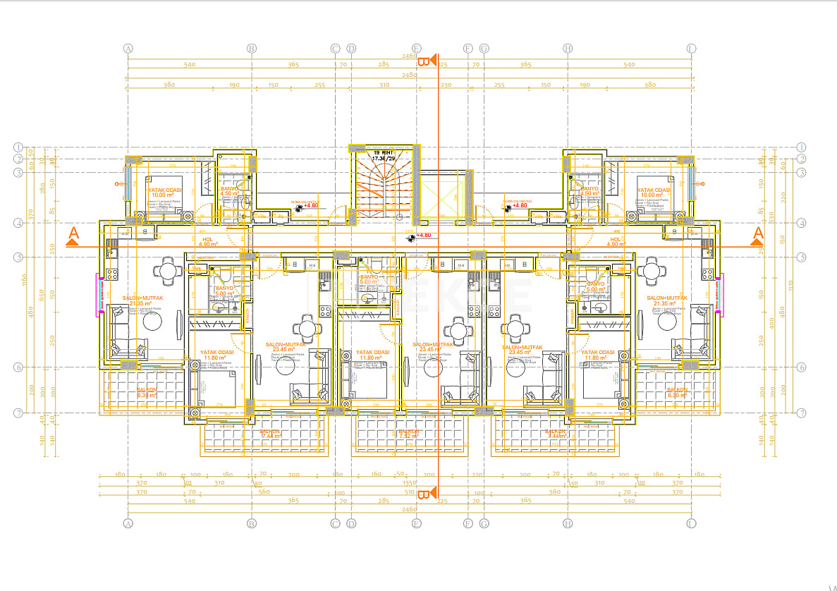 Апартаменты в Алании, Турция, 55 м² - фото 18